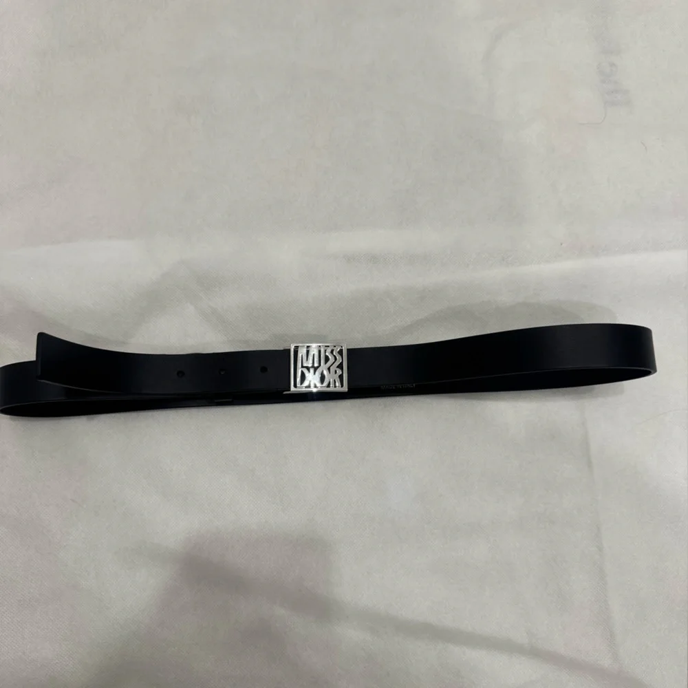 Dior Black Belt Bag with Silver Logo